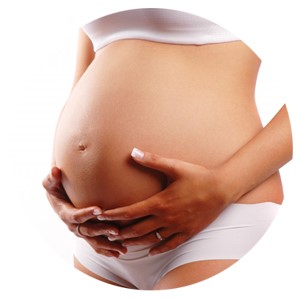 Image of a pregnant woman's stomach